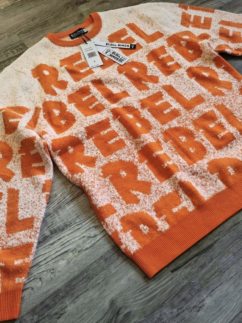 Rebel Minds Orange Crewneck Sweater